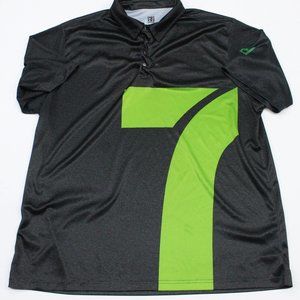 7 Eleven Adult Employee Issued Black Green Short Sleeve Mens Polo Shirt XL